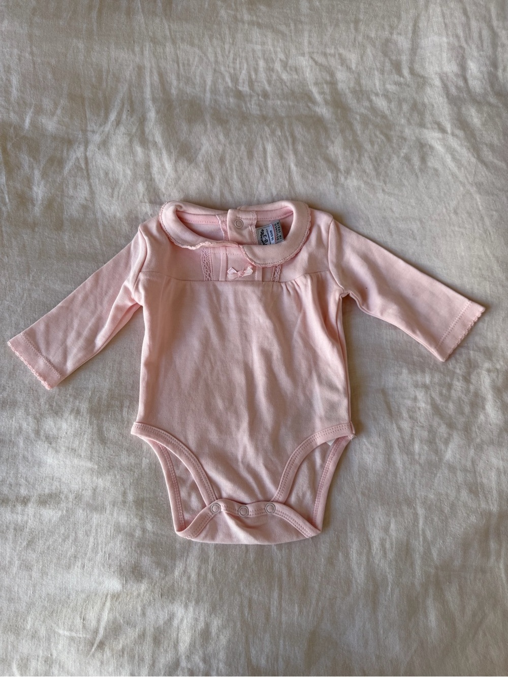 Charanga Infant Girl Peter Pan Collar Bodysuit Size 0-3 Months